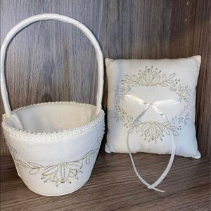 Flower Girl Basket and Ring Bearer Pillow
